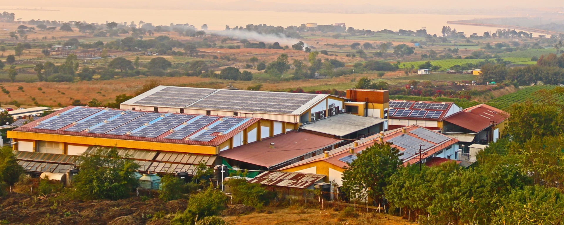 Solar Panels on all the roof tops of Sula